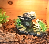 OMEM Reptile Small Hide, Turtles Hide cage, Artificial Plant Rock, humidified Habitat Decoration