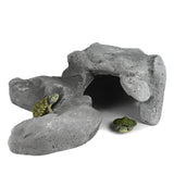 OMEM Reptile Shelter Terrarium Hideout Habitat Decor Humidify Hide Cave Turtle Ramp Basking Platforn