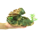 OMEM Reptile Small Hide, Turtles Hide cage, Artificial Plant Rock, humidified Habitat Decoration