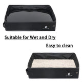 OMEM Portable Cat Litter Carrier, Collapsible Cat Litter Box Soft Lightweight Foldable Waterproof Toilet Tray for Travel