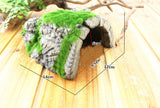 OMEM Reptile Hide, Tortoise Hide cage, Artificial Plant Rock, humidified Habitat Decoration (A)