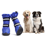 OMEM Non-Slip Waterproof and Snow Shoes for Dogs Large Model Dog Ski Boot