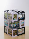 OMEM USB Mini Fish Tank, Desktop Micro-Landscape LED Fish Tank, Aquarium Kit, Building Blocks Superimposed Fish Tank