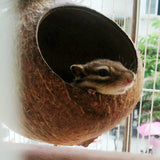 OMEM Coconut Shell Bird House,House for a Hamster,Bird Cage Toy,Pet Bird Supplies