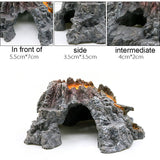 OMEM Reptile Hide, Snakes Hide cage, simulate Volcanic Rocks, humidified Habitat Decoration