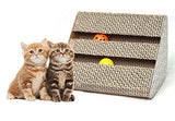Ayuboom Cat Scratch Pad,Scratcher with Catnip,Scratching Posts,Cat Toy Scratching Board Lounge Set with Bell-Ball Cat Free Catnip