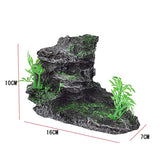 OMEM Reptile Small Hide, Turtles Hide cage, Artificial Plant Rock, humidified Habitat Decoration