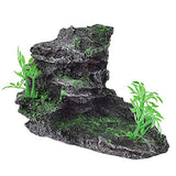 OMEM Reptile Small Hide, Turtles Hide cage, Artificial Plant Rock, humidified Habitat Decoration