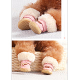 OMEM Puppy Boots, Cotton Material Keep Warm, Cute Dog Shoes in Soft Fabric