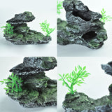 OMEM Reptile Small Hide, Turtles Hide cage, Artificial Plant Rock, humidified Habitat Decoration