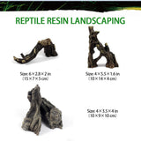 OMEM Reptile Breeding Box Shelter Habitat Decor Terrarium Hideout Landscaping Tree Trunk Resin Humidify Hide Caves
