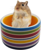OMEM Hamster Bowl Ceramic Prevent Tipping Moving and Chewing Wonderful Food Dish for Small Rodents Gerbil Hamsters Mice Guinea Pig Cavy Hedgehog and Other Small Animals