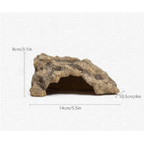OMEM Reptile Rock Hide Cave Large Right-Angle Hideout Breeding Box Shelter Terrarium Habitat Decor