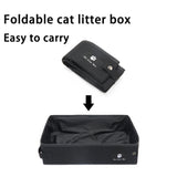 OMEM Portable Cat Litter Carrier, Collapsible Cat Litter Box Soft Lightweight Foldable Waterproof Toilet Tray for Travel