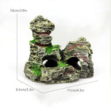 OMEM Reptile Decorations for Terrarium Amphibian Habitat Decor Rockery Moss Reptiles Box Accessories Ornaments