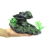 OMEM Reptile Small Hide, Turtles Hide cage, Artificial Plant Rock, humidified Habitat Decoration