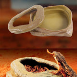 OMEM Reptile Water Food Bowl Pet Feeding Supplies Worm Dish Mini Reptile Food Bowl Advanced Resin Made Anti-Worm Escape