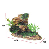 OMEM Reptile Small Hide, Turtles Hide cage, Artificial Plant Rock, humidified Habitat Decoration