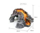 OMEM Reptile Hide, Snakes Hide cage, simulate Volcanic Rocks, humidified Habitat Decoration