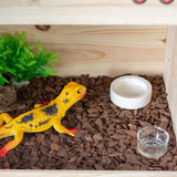 OMEM 3 Pack Reptile Terrarium Water Bowl Spider Lizard Scorpion Corn Snake Centipede Feeding Dish