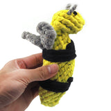 OMEM Pet Dog Chew Toy Rope Animal Little Bee Tough Teeth Cleaning for Small Dog Puppy Durable Tug Toy