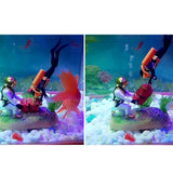 OMEM Aquarium Landscaping Fish Tank Funny Ornaments Pneumatic Oxygen Pump Two Men Search Treasure Chest