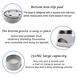 OMEM Dog water bowl, splash-free pet water bowl, car floating water bowl for dogs/cats/pets