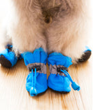 Puppy Waterproof Rain Boots, A Set of 4 Pet Boots, Waterproof Soft Cloth Dog Shoes