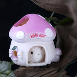 OMEM Reptile House Cute Hamster hideouts Nest Accessories Mushroom Cottage Stump Cave Turtle Shelter Habitat Decor