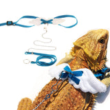 OMEM Reptile Leashes Adjustable Lizard Turtle Harness Leash Lizard Rope with Angel Wing Outdoor Walk 3 Colors