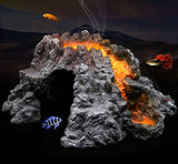 OMEM Reptile Hide, Snakes Hide cage, simulate Volcanic Rocks, humidified Habitat Decoration