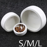 OMEM Worm Dish Mini Reptile Food Bowl Ceramics Made